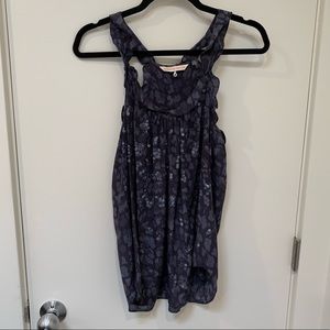 Rebecca Taylor cheetah top in blue/gray